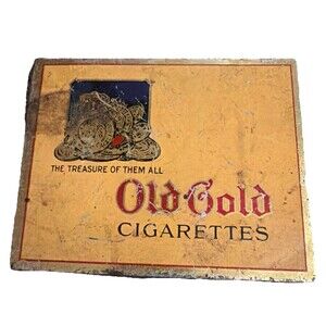 Vintage Old Gold 50 Cigarette Tin (empty) Decor Storage Nostalgia Collectible